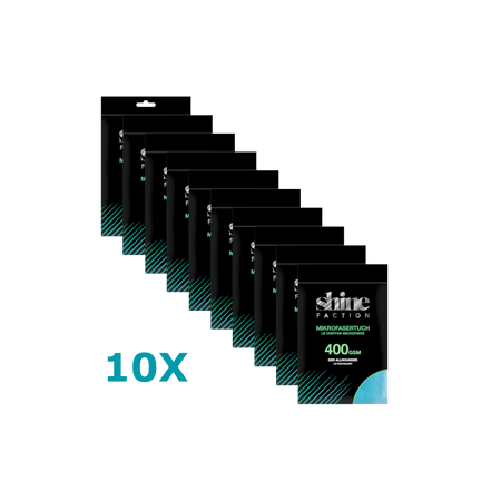 SHINE Faction Mikrofasertuch Auto, Hellblau, 40 x 40 cm